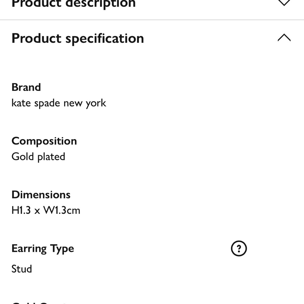 Kate Spade Multiglitter Small Gold Stud Earrings - Picture 3 of 5